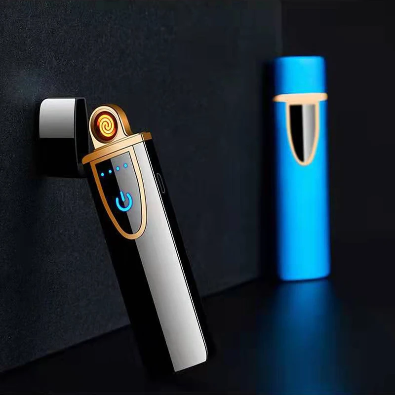 Перезаряжаемая металлическая электронная сигарета USB мини зажигалка ...