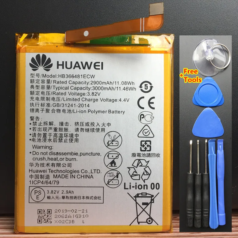 HB366481ECW 3000 мА/ч, Батарея для huawei Y6 /Y6 Prime 5," ATU-LX1 ATU-L21 ATU-L30 ATU-L31 ATU-L42+ Инструменты