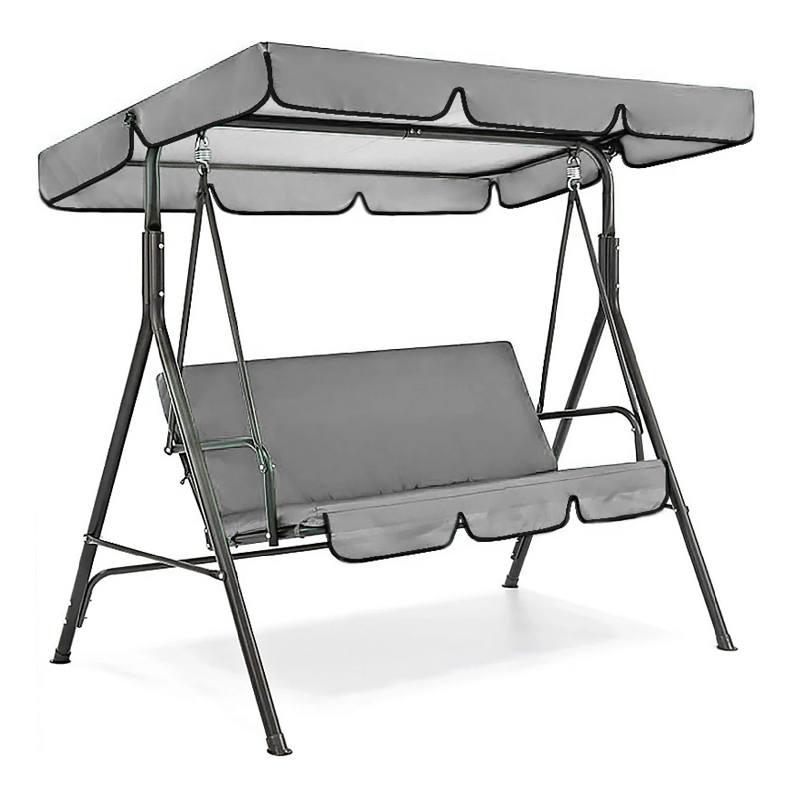 Swing Cover Swing Canopy Awning Set Waterproof Yard Swing Cushion Cover 3 Person Seat Cover Kit for Garden 3 Seat Chair