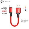 25cm USB Charge Data Cable For iphone 11 MAX XR 8 7 6Plus Charging Cables For Huawei xiaomi Type C cable Mini Short Charger Line