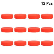 12 sztuk regulowana twardość gumowe krążki hokejowe matowe piłki hokejowe materiały sportowe dla Roller Street Hockey (pomarańczowy) tanie tanio CN (pochodzenie)