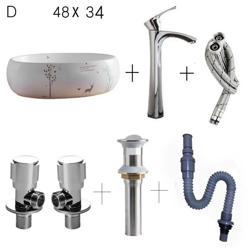 Lavatorio Waschbecken Wasbak Waschtisch Pia De Black Fregadero Lavandino Bagno Cuba Banheiro раковина для ванной Lavabo умывальник - Цвет: Number 9