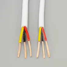 Белая мягкая оболочка провода 3 ядра 0,2, 0.3мм Through через экструдирование производственный сигнал управления линии с бескислородной меди 24, 22AWG 5 м