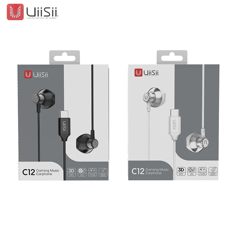 UiiSii Новые usb type-C игровые музыкальные наушники C12 динамические наушники для huawei Xiaomi Meizu Phone