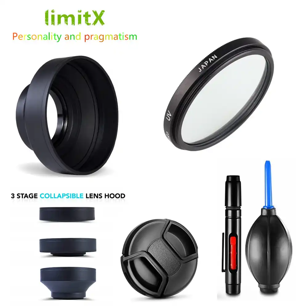 Camera Typ 109 eFonto//JJC LH-43LX100 Metal Lens Hood Shade for Panasonic LUMIX DMC-LX100 /& LEICA D-LUX