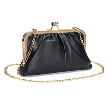 

Fashion Shell Clip Women Shouder Bags Designer Chains Strap Handbags Luxury Genuine Leather Crossbody Bag Lady Small Purses