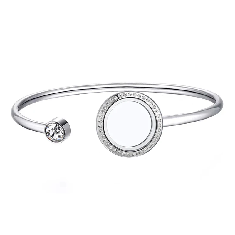 20mm Crystals Diffuser Locket Bangle Bracelet-1-
