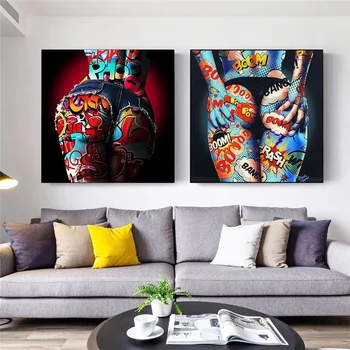 Hip Graffiti Artworks Paintings Printed on Canvas 2