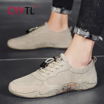 

CYYTL Shoes For Men Leather Shoes Waterproof Men Casual Leather Shoes Male Casual Sneakers Loafer Zapatillas Hombre