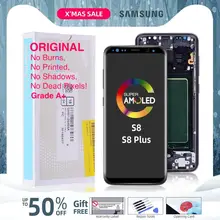 Oригинал AMOLED для самсунг S8 LCD дисплей сенсорный экран планшета замена для SAMSUNG GALAXY S8 плюс дисплей SAMSUNG S8 экран