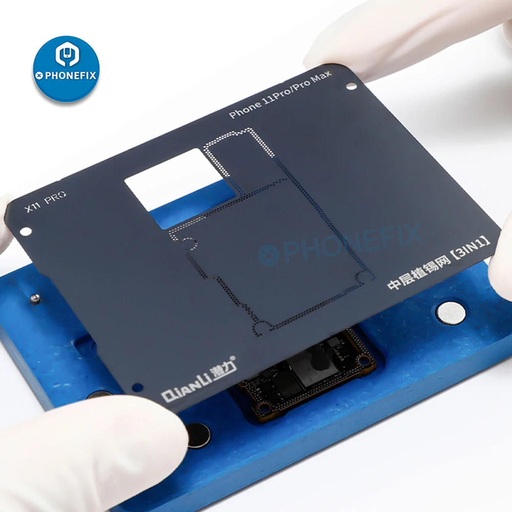 QianLi Middle Frame Reballing Platform Cell Phone Soldering Fixture for iPhone X XS 11 pro MAX Logic Board Repair Net Fixture