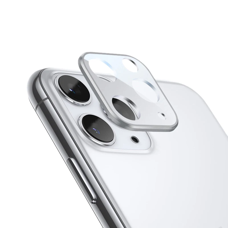 Для IPhone 11Pro и 11 Pro Max полное покрытие закаленное стекло для объектива камеры защита экрана - Цвет: Серебристый