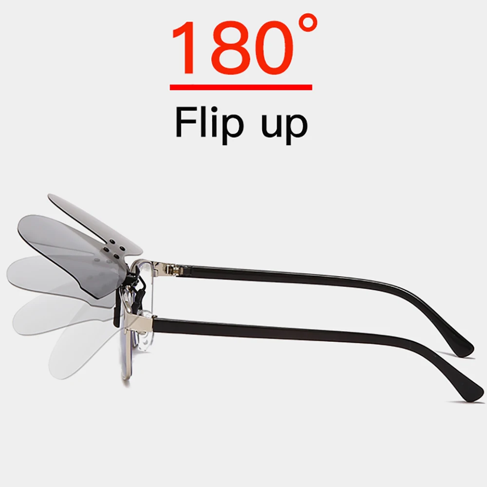 Enhanced Oversized Flip-Up Polarized Sunglasses