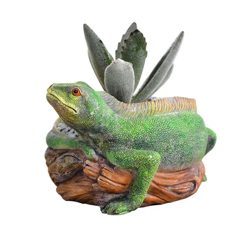 

Succulent Flowerpot Decor Mini Tabletop Flowerpot Decor Lizard Shaped Succulent Flowerpot Crafts Resin Flowerpot Adornment A30