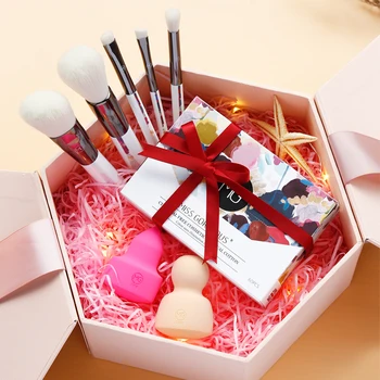 

Miss Gorgeous Makeup Brushes Holiday Gifts Set Cosmetic Eye Shadow Blusher Brush With Beauty Make Up Sponge Remover Women Gifts
