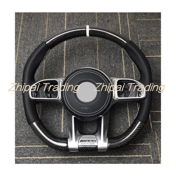 

For Mercedes-Benz change old model to new AMG carbon fiber steering wheel E-class G-class C-class S GLC GLE CLS A 2014-2018