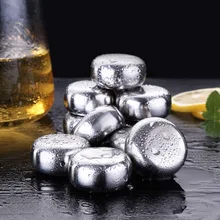 6 шт. бытовой вино лед камень нержавеющая сталь виски замороженные кубики льдом вино камни охладитель пива инструменты Chopeira бар аксессуары