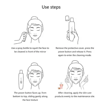 

1 Pcs Ultrasonic Skin Scrubber Blackhead Removal Deep Face Cleaning Skin Peeling Extractor Skin Care Rejuvenation Beauty Device
