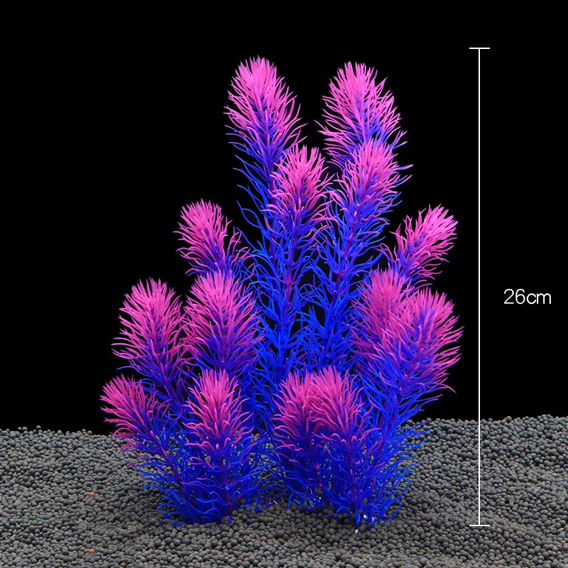 Vibrant Aquatic Plant Decor - Lifelike Underwater Grass Ornament
