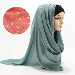 72*175 см Модный мусульманский хиджаб шарф летний бурильный исламский платок femme musulman шали и обертывания kopftuch