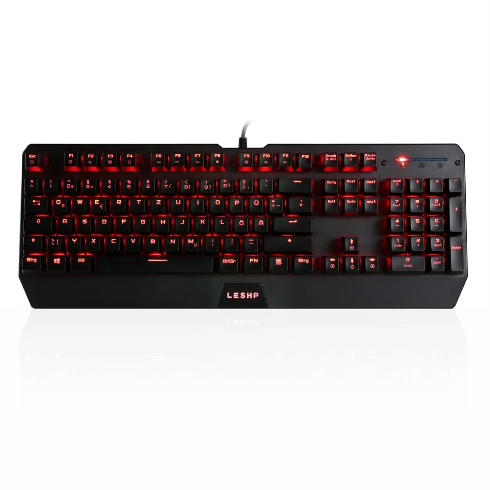 

2.4GHZ Good Touchness Game Keyboard 1 Colors Backlight LED USB Gaming Mechanical Keyboard Black