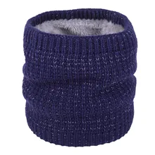 Новинка, зимние вязаные плюшевые шарфы, Детские кольца, шарфы для мальчиков и девочек, шейный платок, теплый шейный воротник, зимние аксессуары, женский шарф