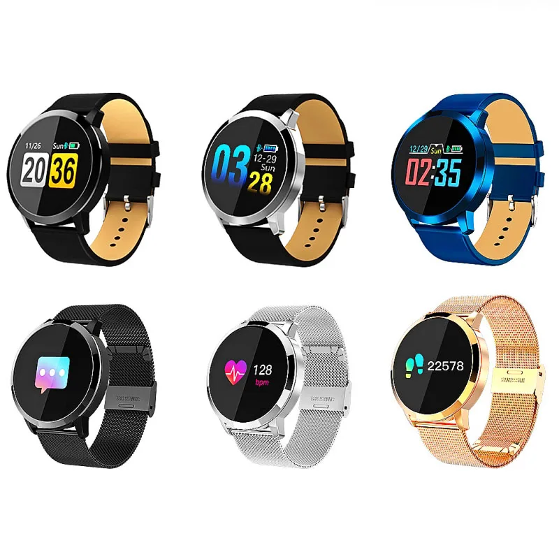 

Q8 OLED Bluetooth Smart Watch Stainless Steel Waterproof Wearable Device Smartwatch Wristwatch Men Women Fitness Tracker