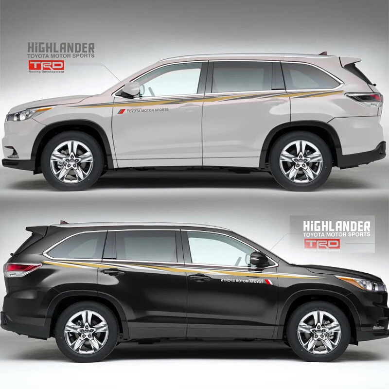World Datong автомобильный Стайлинг спортивный автомобиль стикер для Toyota Highlander тело спорт наклейка авто наклейки