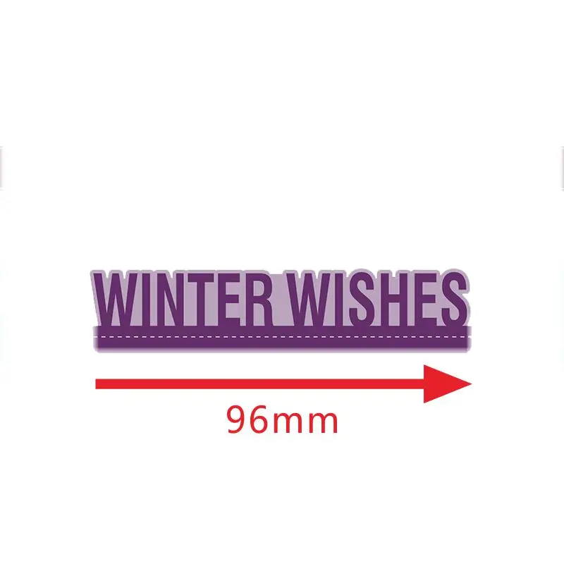 

Winter Wishes Letter Alphabet Line Frame Metal Cutting Dies For DIY Scrapbooking Photo Album Decorative Embossing Cards Stencils