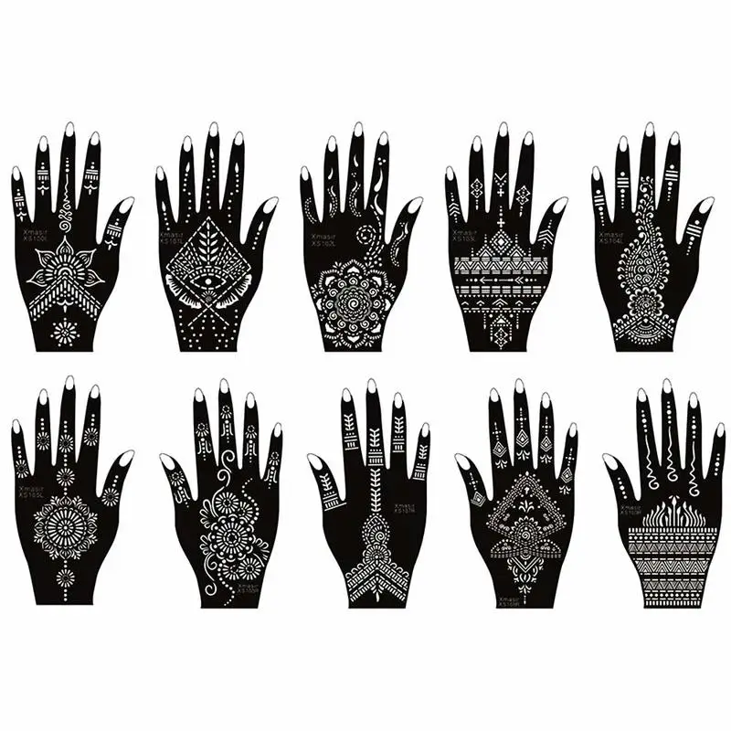 Трафарет Xmasir для татуировок 36 листов|henna tattoo|paint for bodytattoo body paint |