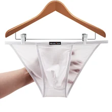 Мужские трусы, мужское нижнее белье, сексуальное нижнее белье, шелковые трусы, u-образные, сексуальные, тонкие, шелковистые, очаровательные, дышащие