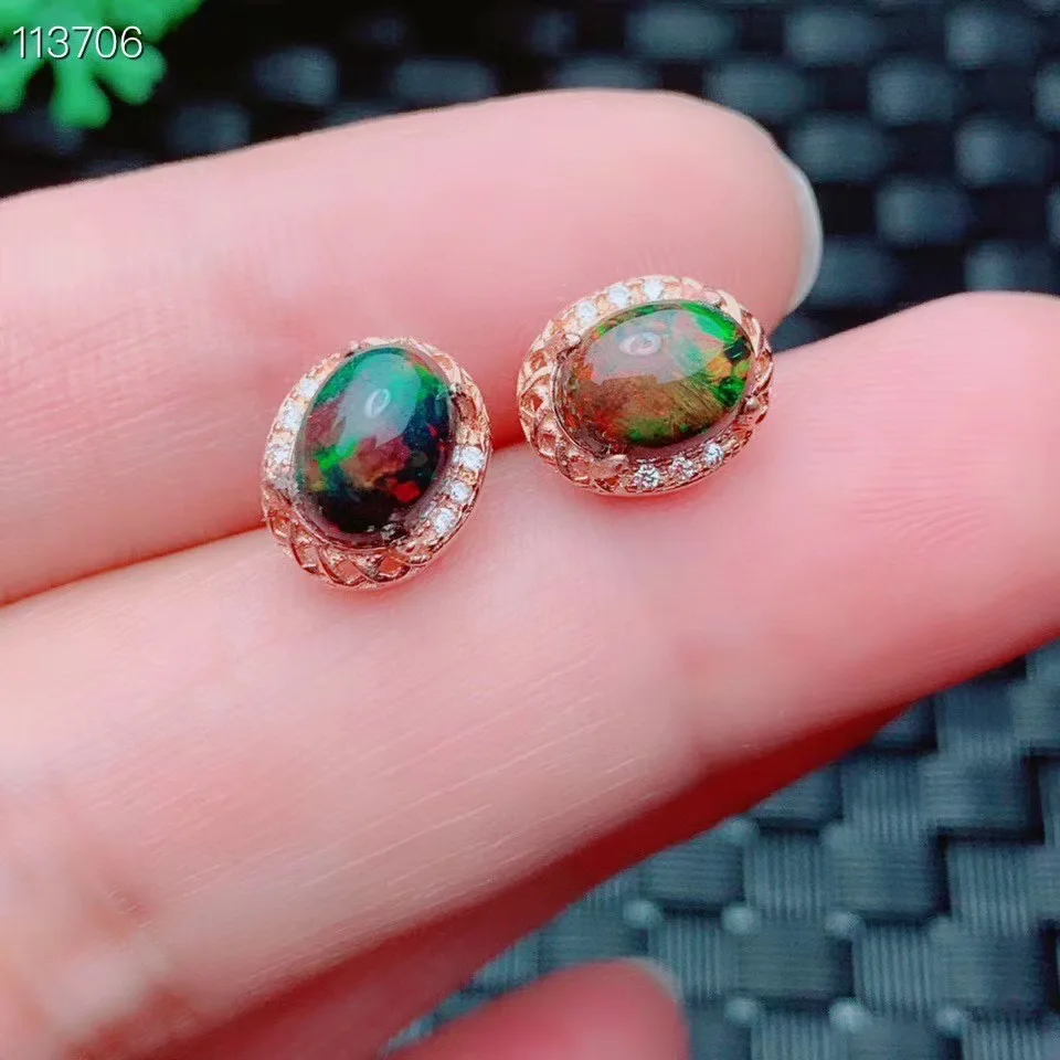 

Серьги женские из серебра 925 пробы с натуральным опалом
