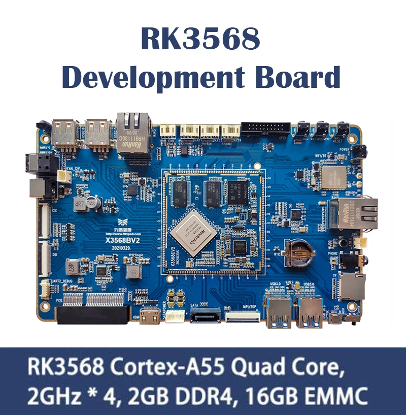 

Плата разработки RK3568 Rockchip X3568 Core-Board Cortex A55, Промышленный контроль NPU Android11 Linux AI для IOT Smart NVR Beyond RK3399