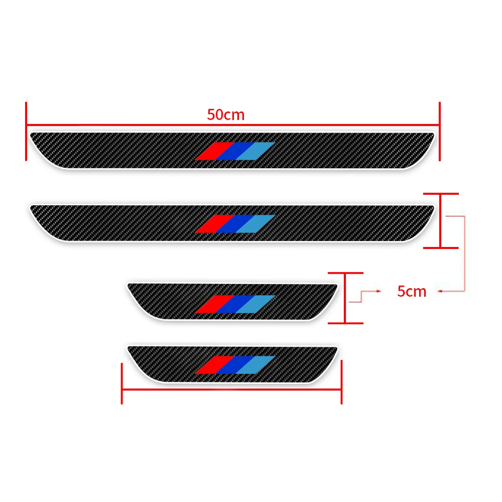 4 шт. накладки для порогов автомобиля из углеродного волокна для порогов автомобиля наклейки для BMW X5 F15 4D M автостайлинг автозапчасти