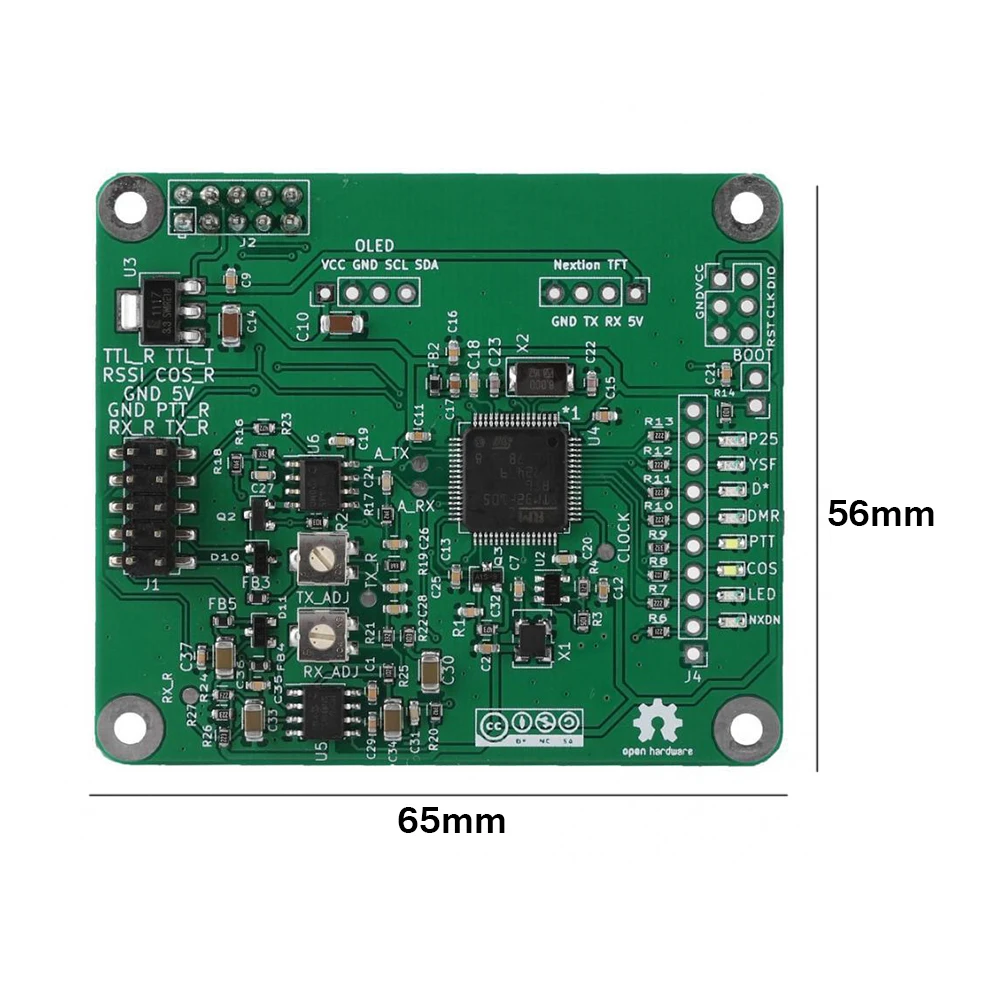 Mmdvm DMR зеленая пластина PCB голосовой модем цифровой багажник плата Ретранслятор с открытым исходным кодом аксессуары многомодовый модуль для Raspberry Pi