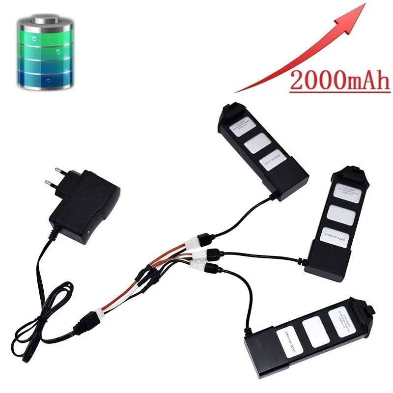 Upgrade 2000mAH 7.4V LiPo Battery For MJX R/C Bugs 5W B5W RC Quadcopter Spare Parts 7.4v Rechargeable Battery For JJRC X5 Pro