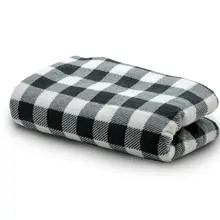 Зимний теплый 12 В Тепло Электрический автомобиль грузовик нагреватель одеяло флис черный белый плед
