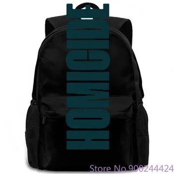 

HOMICIDE Logic ft. Eminem - Printed Style Male Harajuku Fitness Brand Cartoon women men backpack laptop travel school adult
