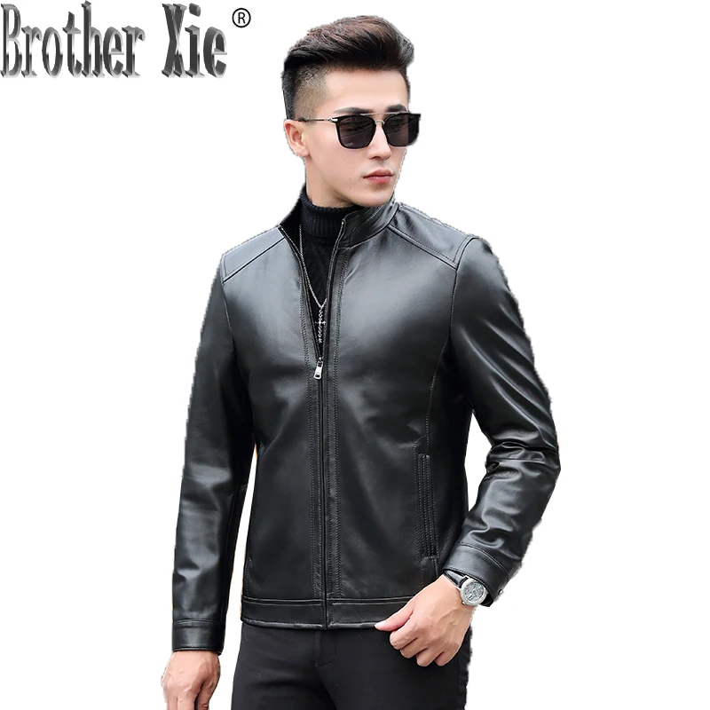 

Short Genuine Leather Jacket Men Spring Autumn Coat Man Mens Sheepskin Coat Real Leather Jackets and Coat 18017 KJ1080