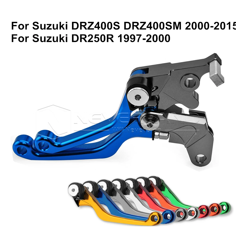 DRZ400S DRZ400SM DRZ 400S 400SM 2000-2015 DR250R 1997-2000 CNC Dirt Bike Pivot Brake Clutch Levers For Suzuki