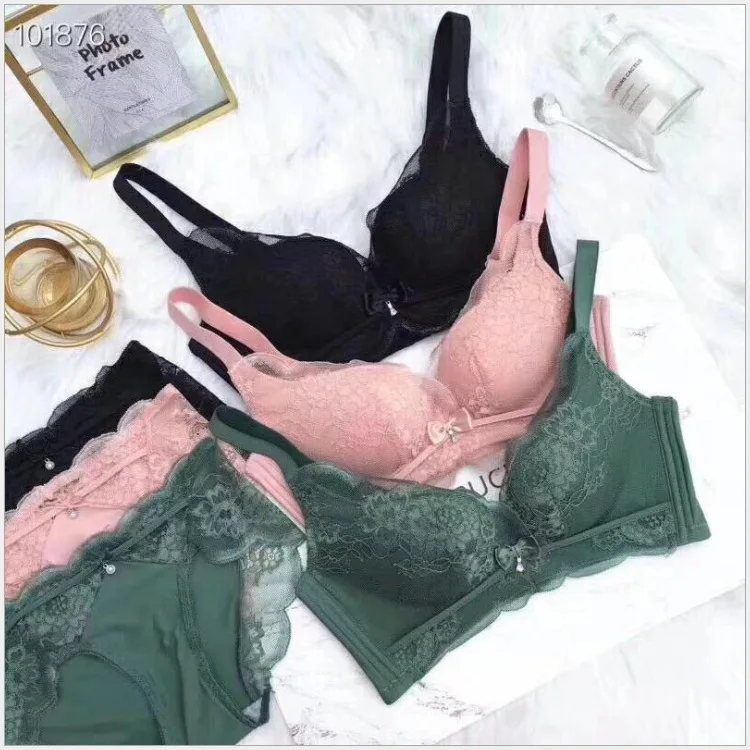 

Yunzi Xi Sexy Lace Non-Steel Ring Underwear Adjustable Thin Bra Small Bust Gathering Breast Hugging Thick Bra