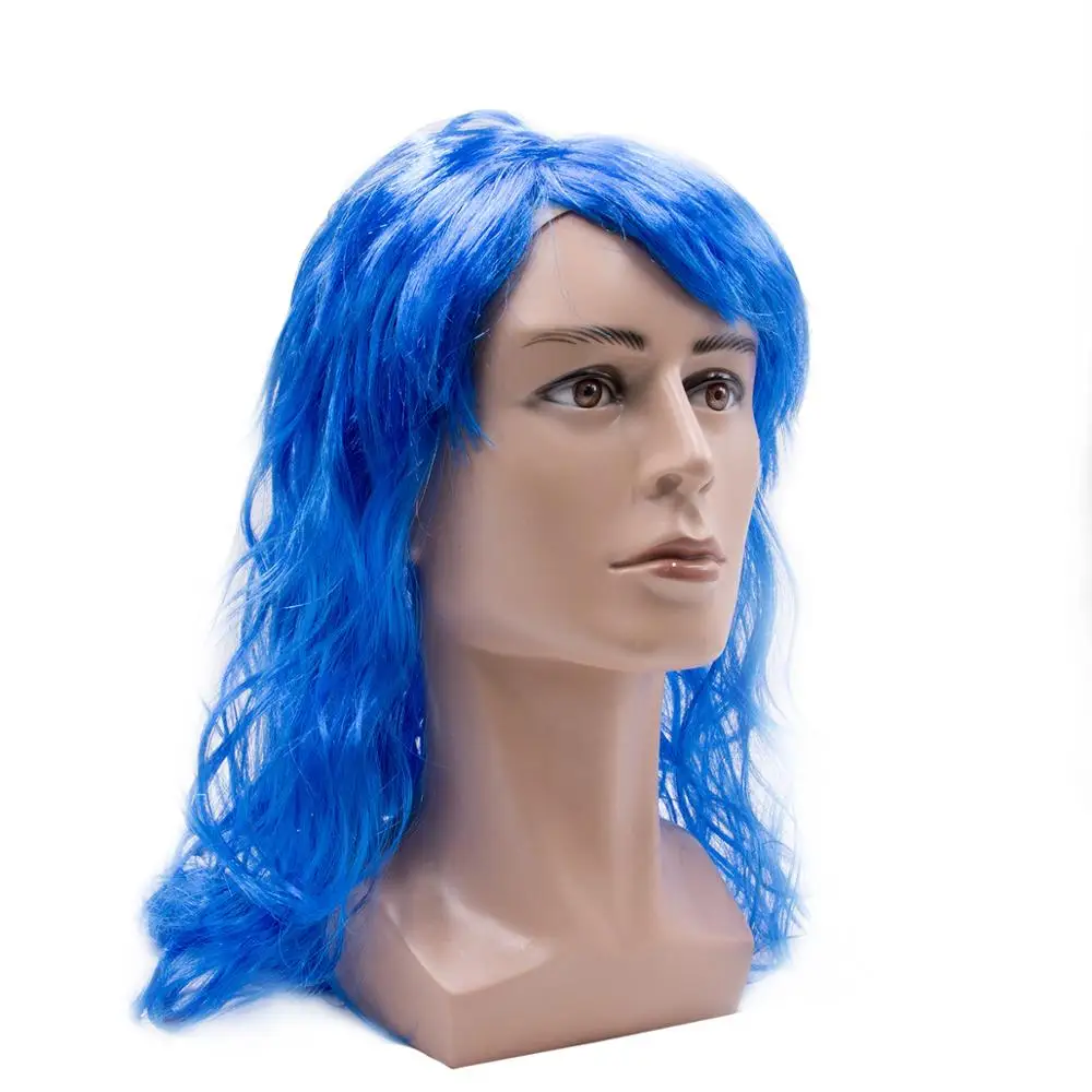 perruque bleu homme