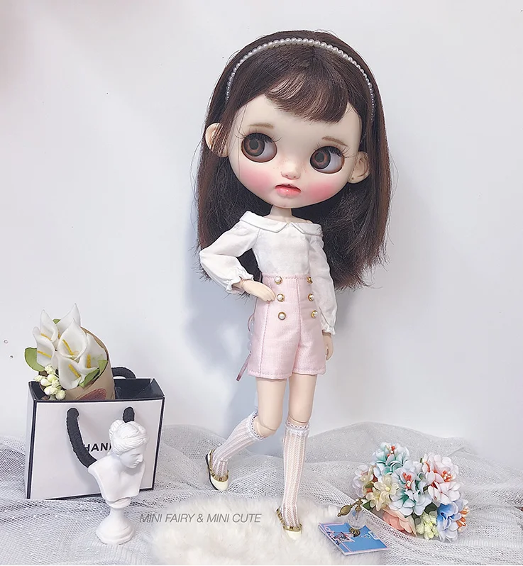 Blyth кукла топ и шорты костюм модный костюм подходит для ob24 azone кукла licca одежда 1 шт