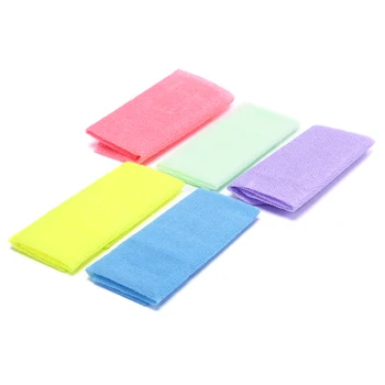 

5pc Nylon Wash Cloth Bath Towel Beauty Body Skin Remover Shower Bathroom Washing Body Brush Back Scrubber Bath Shower