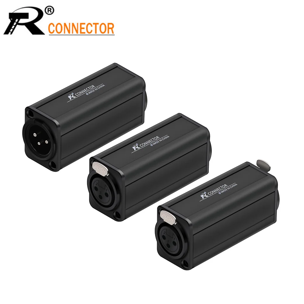 1PC New Arrival Black 3PIN XLR Straight Adapter High quality Panel Mount Connector Male to Female Extension | Обустройство дома
