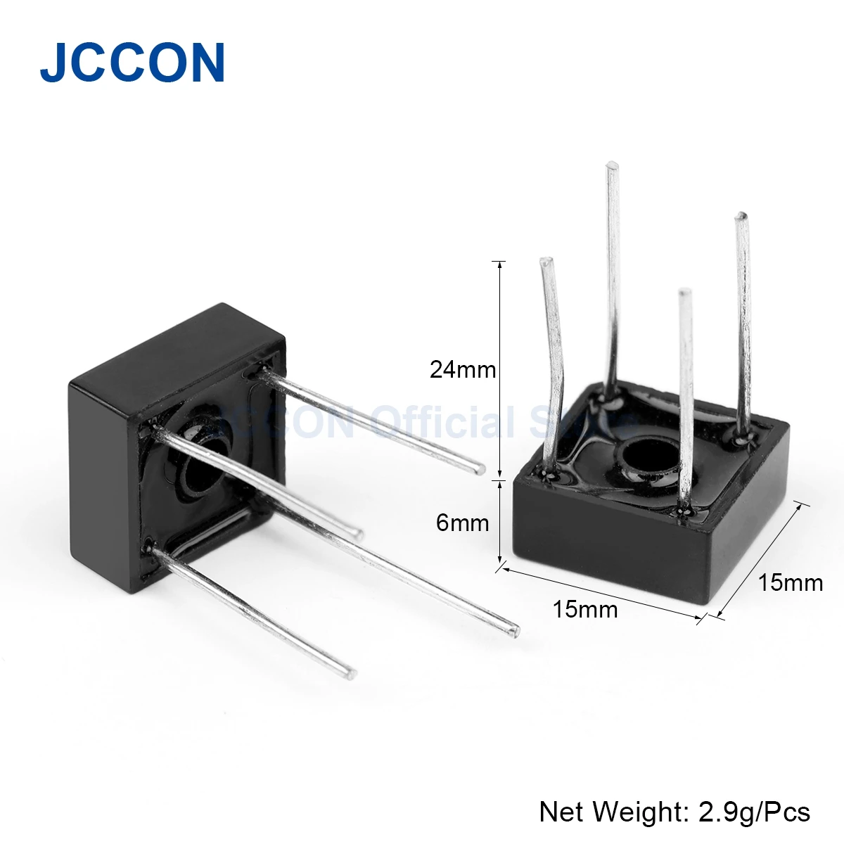 2Pcs KBPC610 Diode Bridge Rectifier Diode（6A/1000V）KBPC 610 For Air Conditioner/Electric Welding Machine