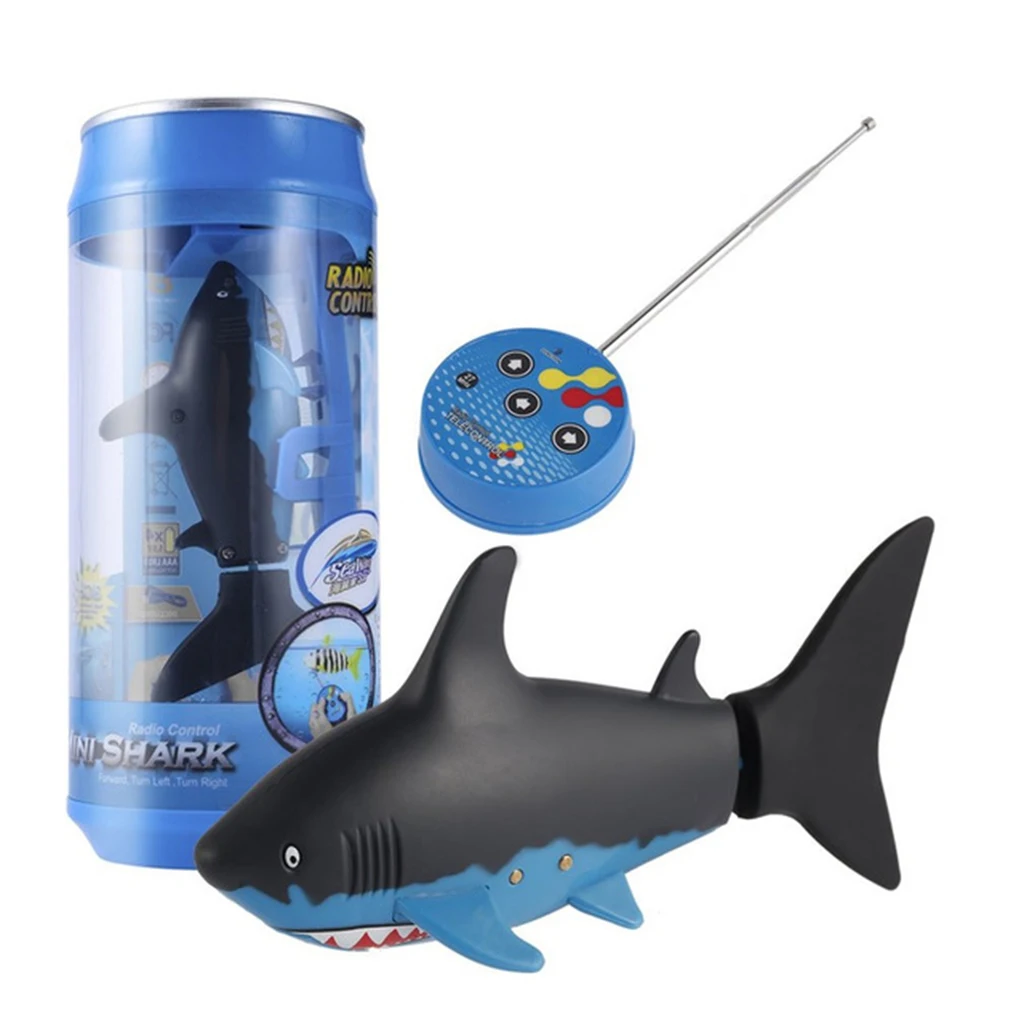 Mini Remote Control Toy Electric RC Shark Kids Educational Toy Gift - Black