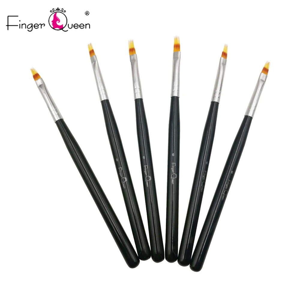 

1pcs Nail Brush Pen UV Gel Gradient Bloom Nail Art Painting Black Wood Handle Nylon Hair