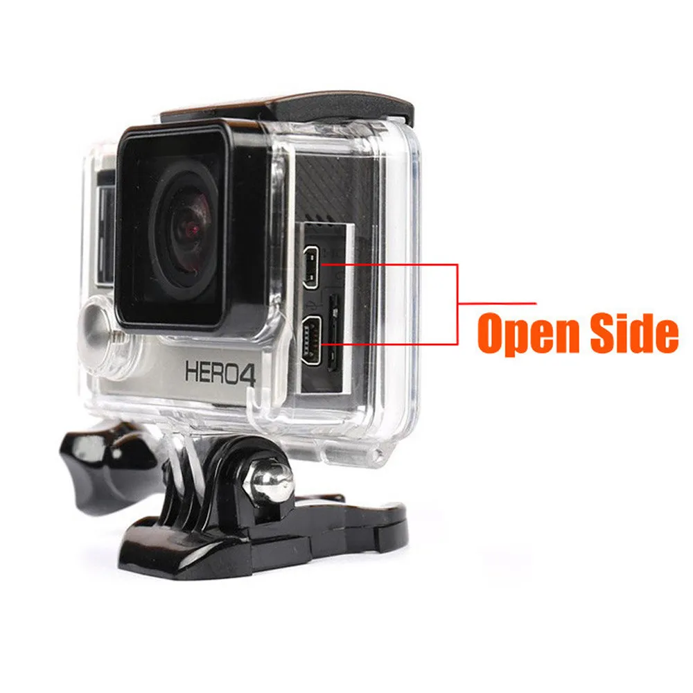 Боковой Открытый водонепроницаемый корпус защитный чехол скелет для GoPro Hero 4/3
