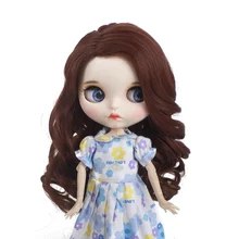 

MUZIWIG Blyth Doll Hair Wig Long Braid Curly Hair DIY Doll Accessories Natural Color High Temperature Fiber Wavy Wig For Doll